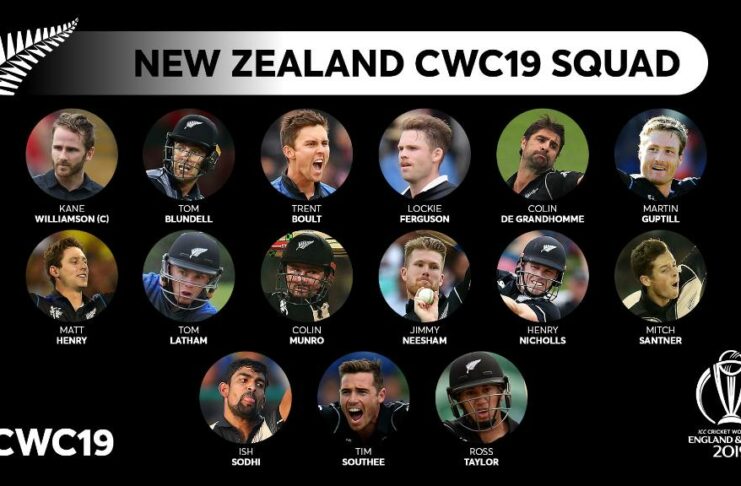ICC Cricket World Cup 2019 New Zealand Squad