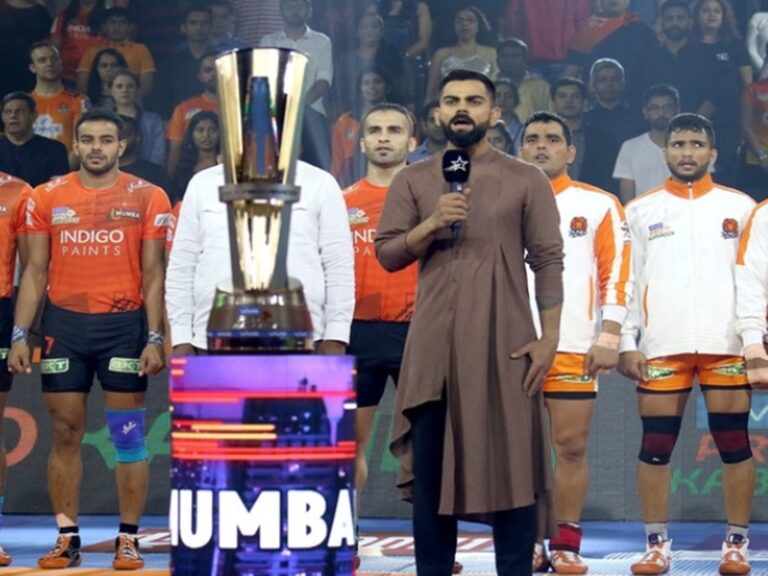 Virat Kohli selected players for his kabaddi team, including Dhoni,Pant & Bumrah