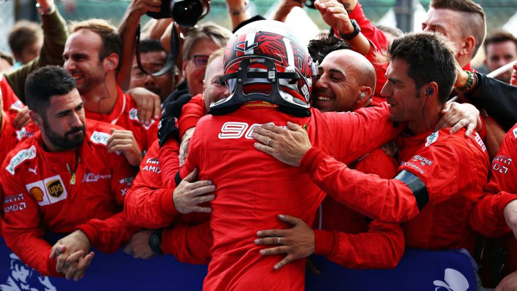 Charles Leclerc's first race win