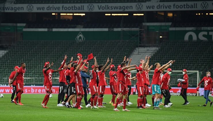 Bayern Munich won the Bundesliga for the eighth consecutive time