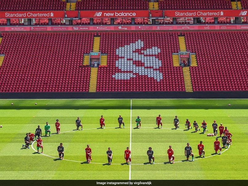 Liverpool players take knee in support of black Live Matter movement