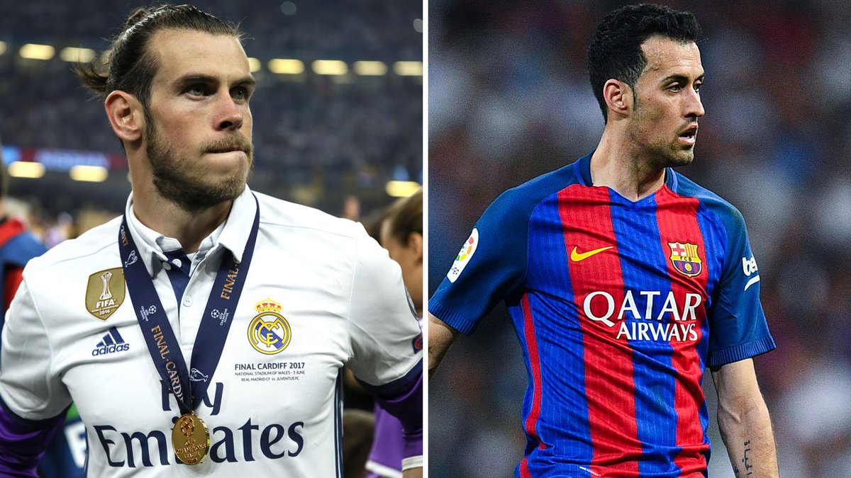 Gareth Bale and Sergio Busquets share their birthday today