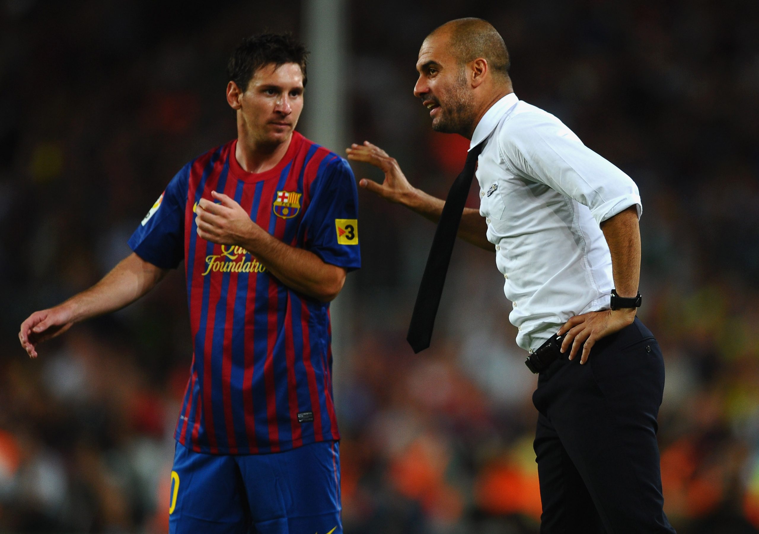 Lionel Messi and Pep Guardiola reunion