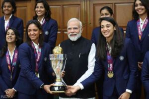 India’s World Cup Winning Ladies Meet PM Modi