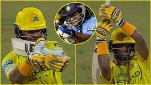 Kartik Sharma recreates MS Dhoni’s gun celebration after maiden IPL 50