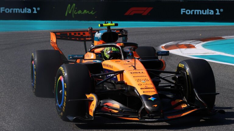 Miami Grand Prix: Lando Norris wins sprint race from Oscar Piastri