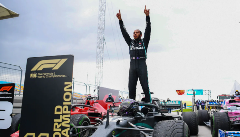 Lewis Hamilton breaks 47-year F1 record in historic entrance