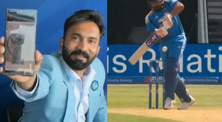 Watch: Dinesh Karthik Reacts to Rohit Sharma’s “Nataraja Shot” in ENG vs IND 1st ODI