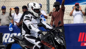 MS Dhoni’s TVS bike outing at Madras circuit leaves fans in awe as racing passion shines again