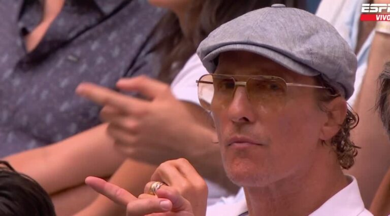 Matthew McConaughey’s stunned reaction to Carlos Alcaraz’s incredible US Open shot goes viral