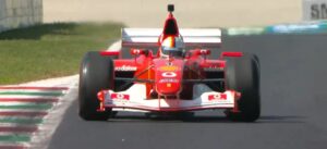 Sebastian Vettel drives Michael  Schumacher’s iconic Ferrari at Monza